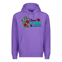 Purple leave judgin to jesus Premium Hoodie - BarkalooDesign