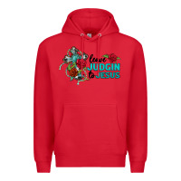 Red leave judgin to jesus Premium Hoodie - BarkalooDesign