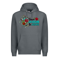 Rock leave judgin to jesus Premium Hoodie - BarkalooDesign