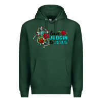 Sports Green leave judgin to jesus Premium Hoodie - BarkalooDesign