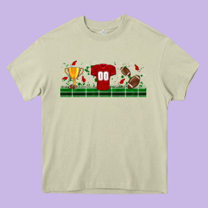 Trophy Cup American Football Uniform Libbey Glass Heavy Core Tee Designed By Bundleandbundleshop