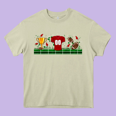 Trophy Cup American Football Uniform Libbey Glass Heavy Core Tee Designed By Bundleandbundleshop