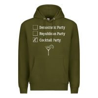 Army Green democratic republican cocktail party funny Premium Hoodie - artisFamous