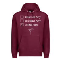 Burgundy democratic republican cocktail party funny Premium Hoodie - artisFamous