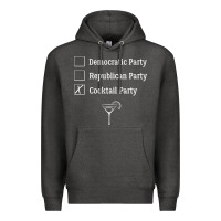 Charcoal Heather democratic republican cocktail party funny Premium Hoodie - artisFamous