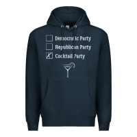 Navy democratic republican cocktail party funny Premium Hoodie - artisFamous