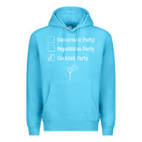 Ocean Blue democratic republican cocktail party funny Premium Hoodie - artisFamous