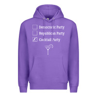 Purple democratic republican cocktail party funny Premium Hoodie - artisFamous