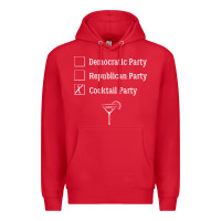 Red democratic republican cocktail party funny Premium Hoodie - artisFamous