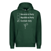 Sports Green democratic republican cocktail party funny Premium Hoodie - artisFamous