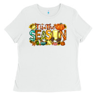 White tis the season softball Ladies Tee - RacoonDesign