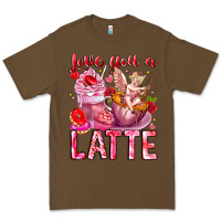 Cacao Love You Latte Valentine Cupid Premium Tee - CowhideDigitalArt