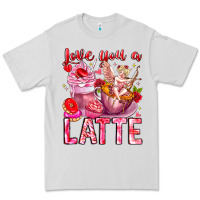 Dove Grey Love You Latte Valentine Cupid Premium Tee - CowhideDigitalArt