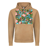 Vintage Camel flamingos with leaves Vintage Hoodie - BarkalooDesign