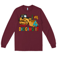 Burgundy i'm 4 and digging it Long Sleeve Tee - Artiststas