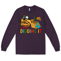 Plum i'm 4 and digging it Long Sleeve Tee - Artiststas
