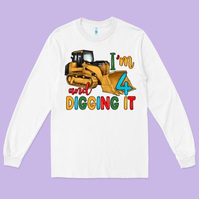 I'm 4 And Digging It Long Sleeve Tee Designed By Artiststas