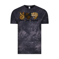 Cloud Black Peace Love Lion Head Vintage Tee - LillyAllenDesigns