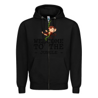 Black Welcome To The Jungle Zipper Hoodie - Bettercallsaul