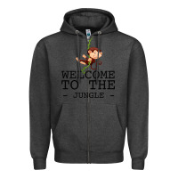Charcoal Heather Welcome To The Jungle Zipper Hoodie - Bettercallsaul