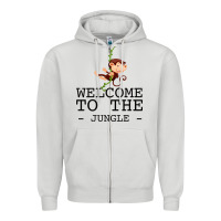 Dove Grey Welcome To The Jungle Zipper Hoodie - Bettercallsaul