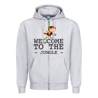 Heather Grey Welcome To The Jungle Zipper Hoodie - Bettercallsaul