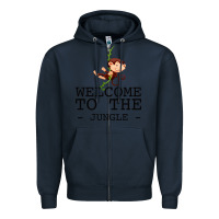 Navy Welcome To The Jungle Zipper Hoodie - Bettercallsaul
