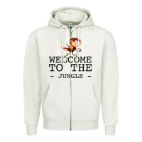 Oatmeal Heather Welcome To The Jungle Zipper Hoodie - Bettercallsaul