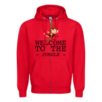 Red Welcome To The Jungle Zipper Hoodie - Bettercallsaul