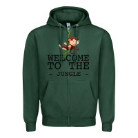 Sports Green Welcome To The Jungle Zipper Hoodie - Bettercallsaul