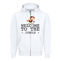 White Welcome To The Jungle Zipper Hoodie - Bettercallsaul