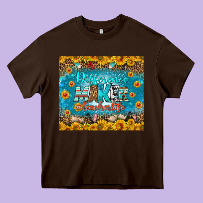 Difference Maker Teacher Life Tumbler Heavy Core Tee Designed By Bundleandbundleshop