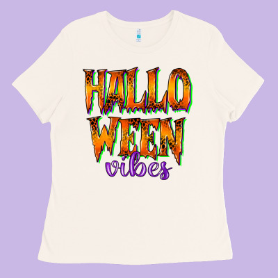 Halloween Vibes Ladies Tee Designed By Racoondesign
