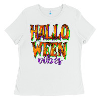 White halloween vibes Ladies Tee - RacoonDesign