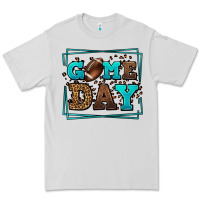 Dove Grey Game day American Football leopard frame Premium Tee - LillyAllenDesigns