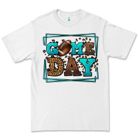 White Game day American Football leopard frame Premium Tee - LillyAllenDesigns