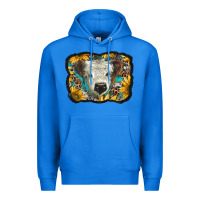 True Royal white scottish calf with sunflowers western  background Premium Hoodie - BarkalooDesign
