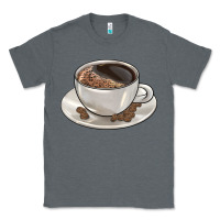 Charcoal Heather coffee  americano Classic Tee - BarkalooDesign