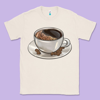 Coffee  Americano Classic Tee Designed By Barkaloodesign