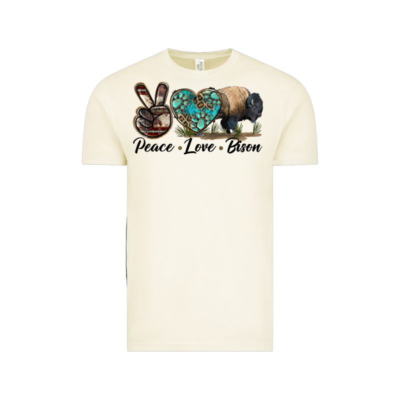 Peace Llve Bison Vintage Tee by LillyAllenDesigns | Teevron