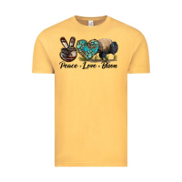 Vintage Mustard Peace lLve Bison Vintage Tee - LillyAllenDesigns