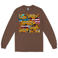 Chestnut school bus American flag sunflower cowhide leopard Long Sleeve Tee - Artiststas