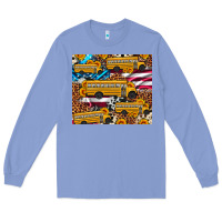 Colony Blue school bus American flag sunflower cowhide leopard Long Sleeve Tee - Artiststas