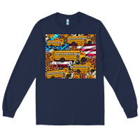 Navy school bus American flag sunflower cowhide leopard Long Sleeve Tee - Artiststas