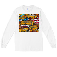 White school bus American flag sunflower cowhide leopard Long Sleeve Tee - Artiststas