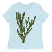 Baby Blue cereus jamacaru Ladies Tee - LillyAllenDesigns