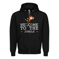 Black Welcome To The Jungle Zipper Hoodie - Bettercallsaul