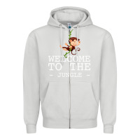 Dove Grey Welcome To The Jungle Zipper Hoodie - Bettercallsaul