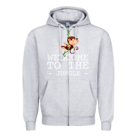 Heather Grey Welcome To The Jungle Zipper Hoodie - Bettercallsaul