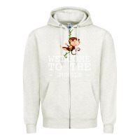 Oatmeal Heather Welcome To The Jungle Zipper Hoodie - Bettercallsaul